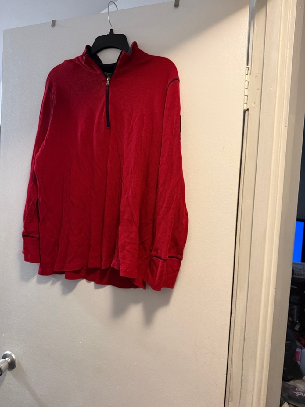 Lauren Ralph Lauren Red Half-Zip Long Sleeve Top